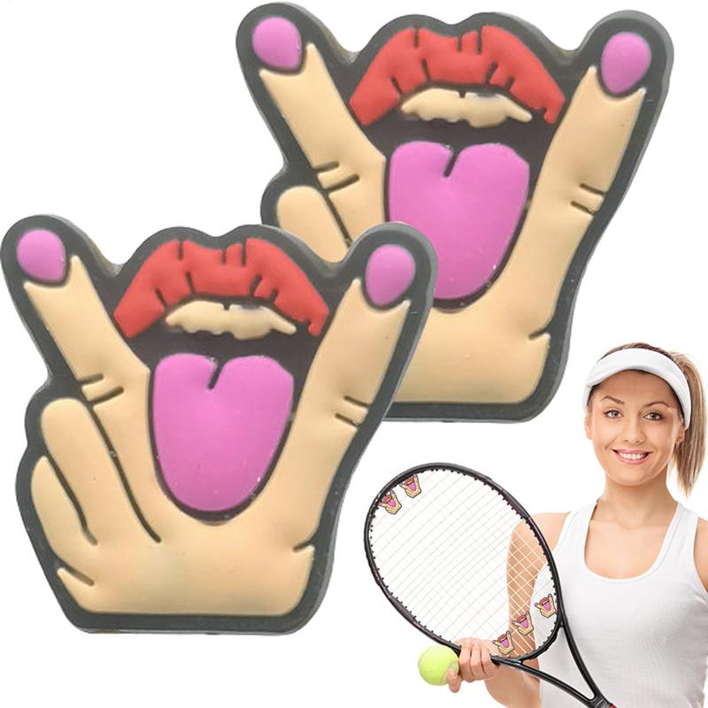 Racket Vibration Dampener - 2Pcs Cartoon Tennis Racket Shock Absorber