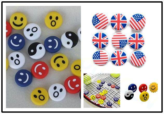 Racket Vibration Dampener - smile National flag Tennis Racket Damper