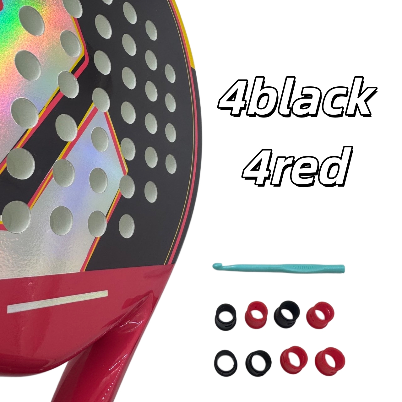 8PCS Black Red Tennis Racket V - Racket Vibration Dampener review and price