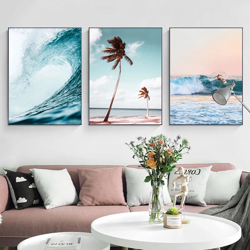 Seasacape Sunset Canvas Painti - Badminton Poster review and price