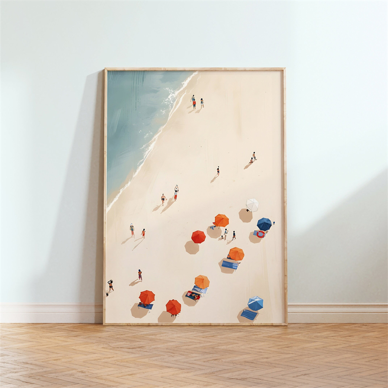 Nordic Summer Girl Swimming Po - Badminton Poster review and price