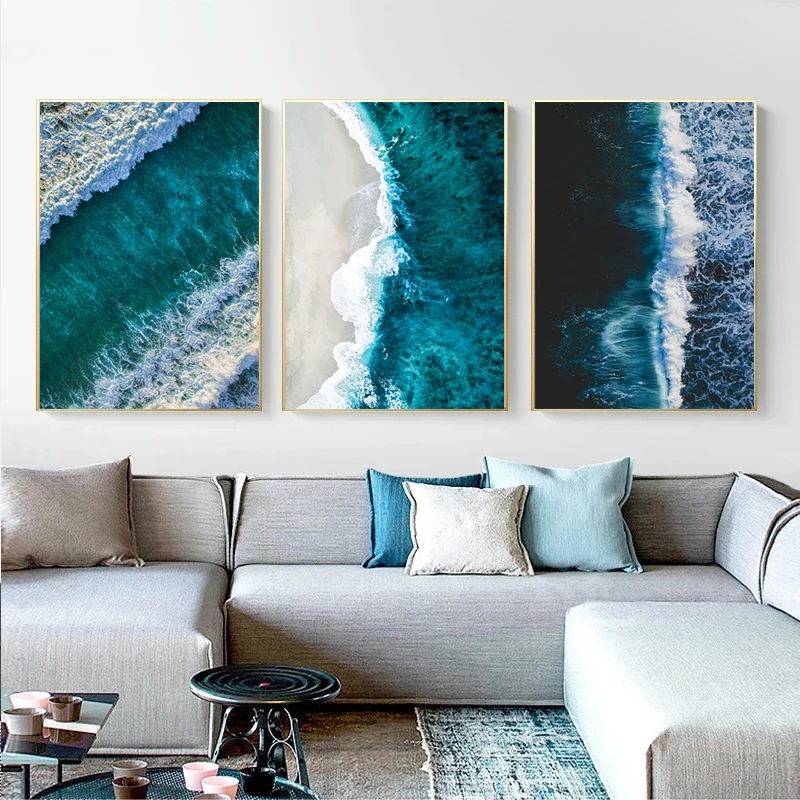 Modern Simple Ocean Landscape  - Badminton Poster review and price