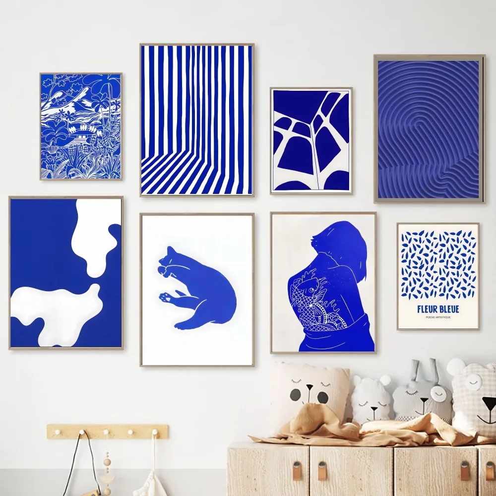 Abstract Klein Blue Simple Pos - Badminton Poster review and price