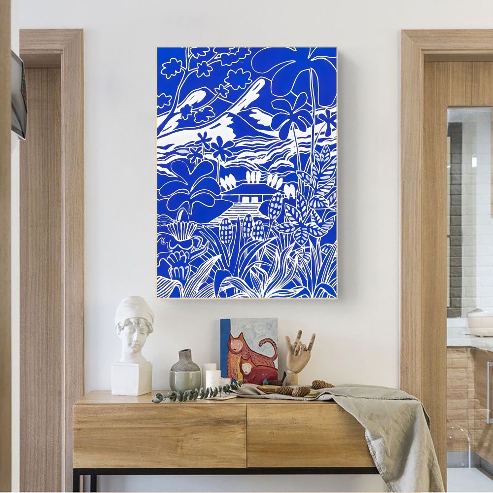 Abstract Klein Blue Simple Pos - Badminton Poster review and price
