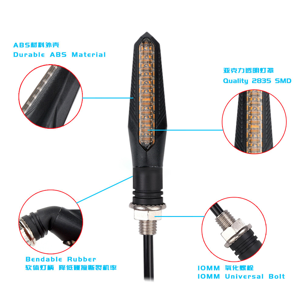 4PCS 12V Motorcycle LED Turn S - Badminton Flash review and price