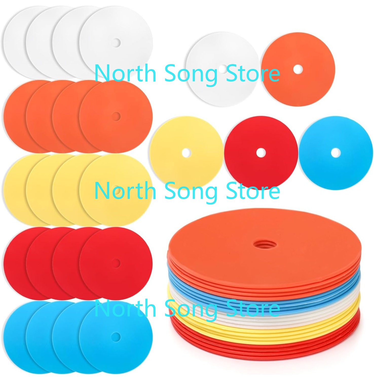 20 Pcs 6'' Flat Cones Spot Mar - Court Marker Cone review and price