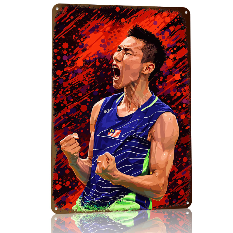 Badminton Player Celebrating V - Badminton Poster review and price